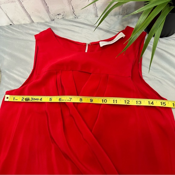 Red 100% silk Amanda Uprichard top - Picture 5 of 7